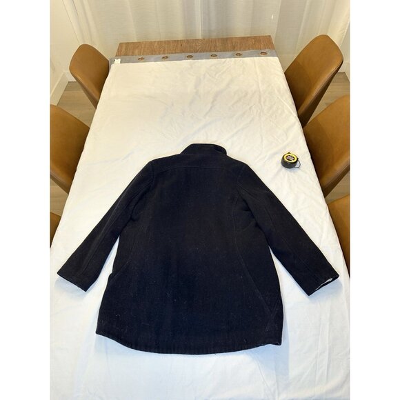 Pendleton Campbell Wool Coat Women's L Navy Blue Hudson Bay Stripe Jacket - Picture 7 of 11